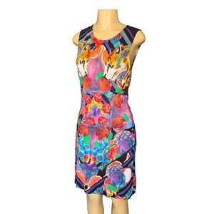 Blue Dress with Fruit Print Nika Size M